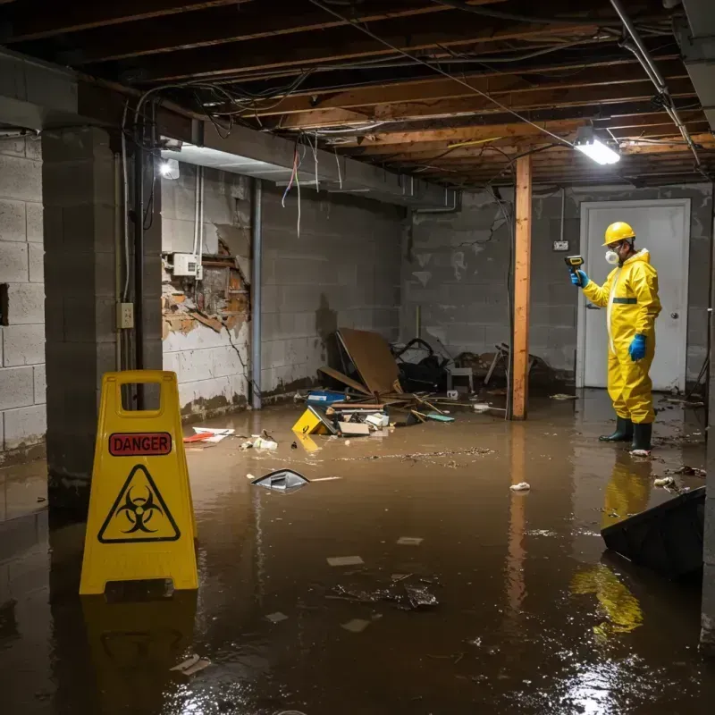 Flooded Basement Electrical Hazard in Atoka, TN Property